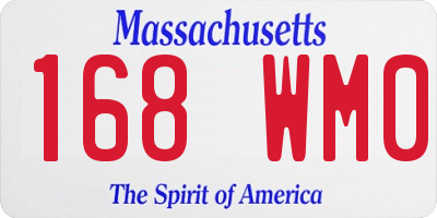 MA license plate 168WM0