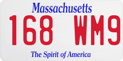 MA license plate 168WM9