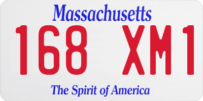 MA license plate 168XM1