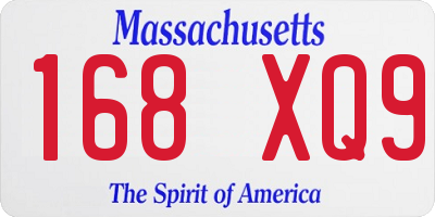 MA license plate 168XQ9