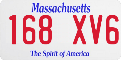 MA license plate 168XV6