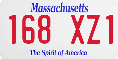 MA license plate 168XZ1