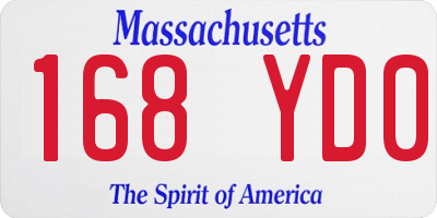 MA license plate 168YD0