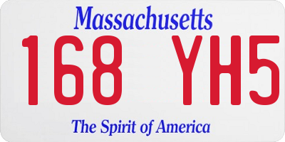 MA license plate 168YH5