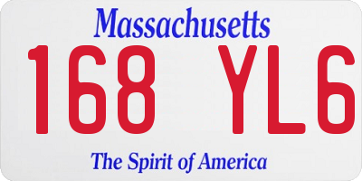 MA license plate 168YL6