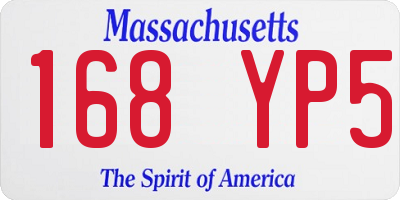 MA license plate 168YP5