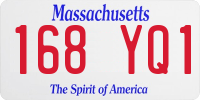 MA license plate 168YQ1