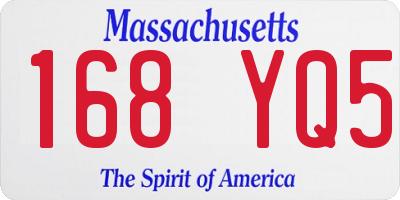 MA license plate 168YQ5