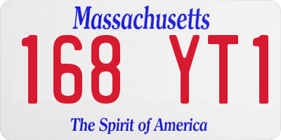MA license plate 168YT1