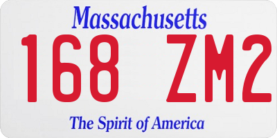 MA license plate 168ZM2