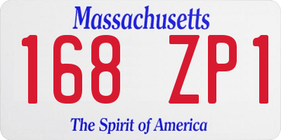 MA license plate 168ZP1