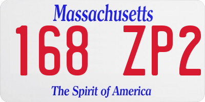 MA license plate 168ZP2