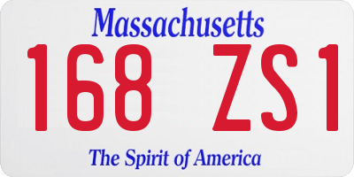 MA license plate 168ZS1