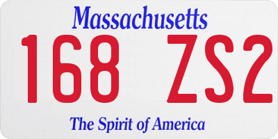 MA license plate 168ZS2