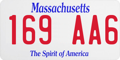 MA license plate 169AA6