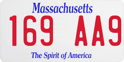 MA license plate 169AA9
