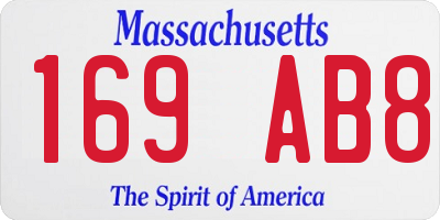 MA license plate 169AB8