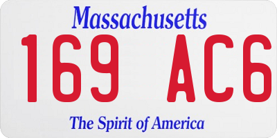 MA license plate 169AC6