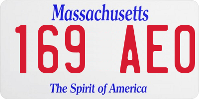 MA license plate 169AE0