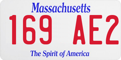 MA license plate 169AE2