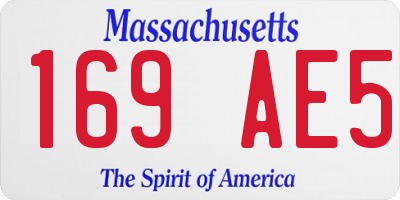MA license plate 169AE5