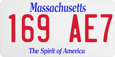 MA license plate 169AE7