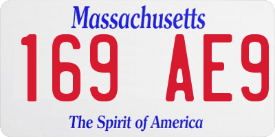 MA license plate 169AE9