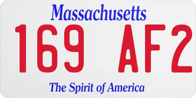 MA license plate 169AF2