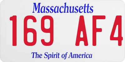 MA license plate 169AF4