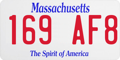 MA license plate 169AF8