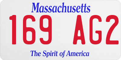 MA license plate 169AG2