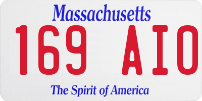 MA license plate 169AI0