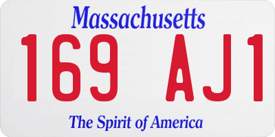 MA license plate 169AJ1