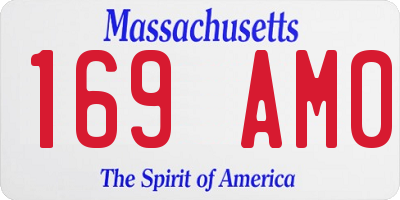 MA license plate 169AM0