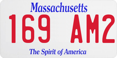 MA license plate 169AM2