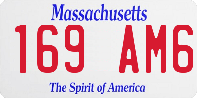 MA license plate 169AM6