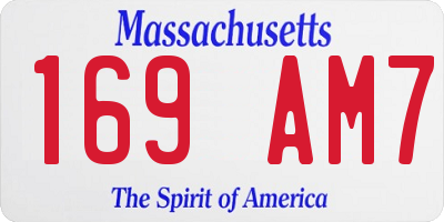 MA license plate 169AM7