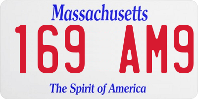 MA license plate 169AM9