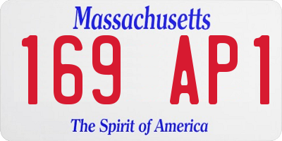 MA license plate 169AP1