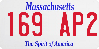 MA license plate 169AP2