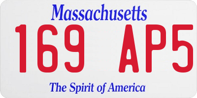 MA license plate 169AP5