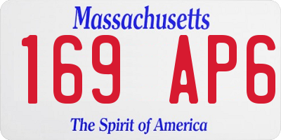 MA license plate 169AP6