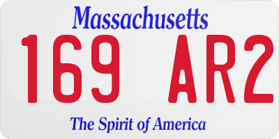 MA license plate 169AR2