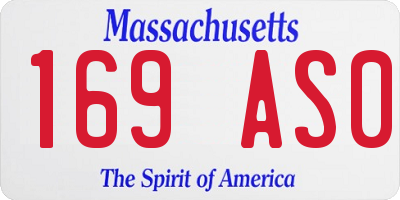 MA license plate 169AS0