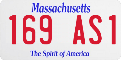 MA license plate 169AS1