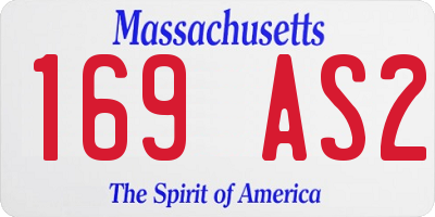 MA license plate 169AS2