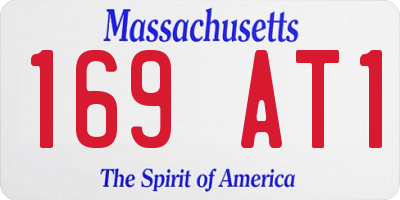 MA license plate 169AT1
