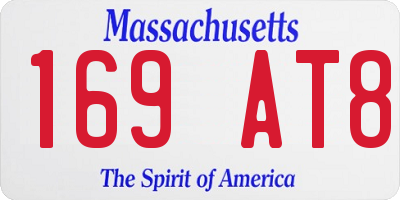 MA license plate 169AT8