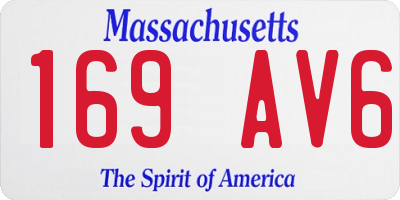 MA license plate 169AV6