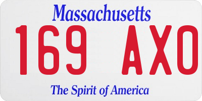 MA license plate 169AX0